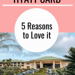 a Pinterest graphic on how to get free nights at Hyatt hotels