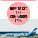 Pinterest graphic for Alaska Airlines Companion Fare