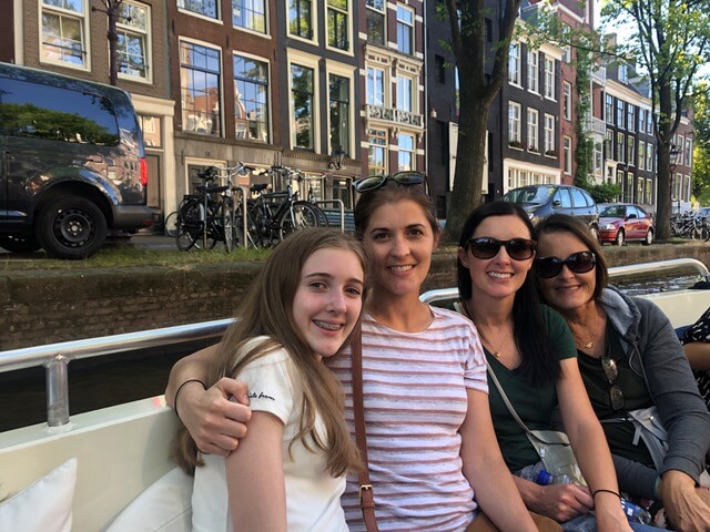Women on Amsterdam Canal