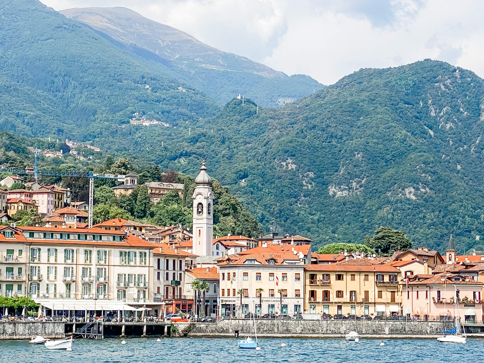 Town by a lake