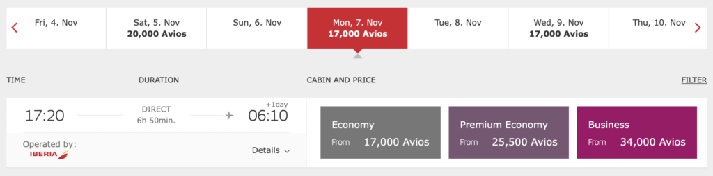 75K American Express Membership Rewards can get you a flight to Spain on Iberia Airlines