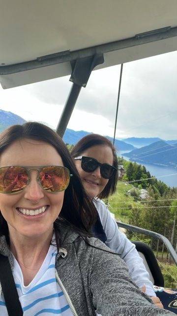 Two women on gondola