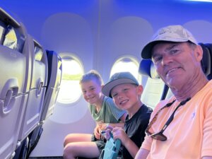 boys on southwest flights with grandpa