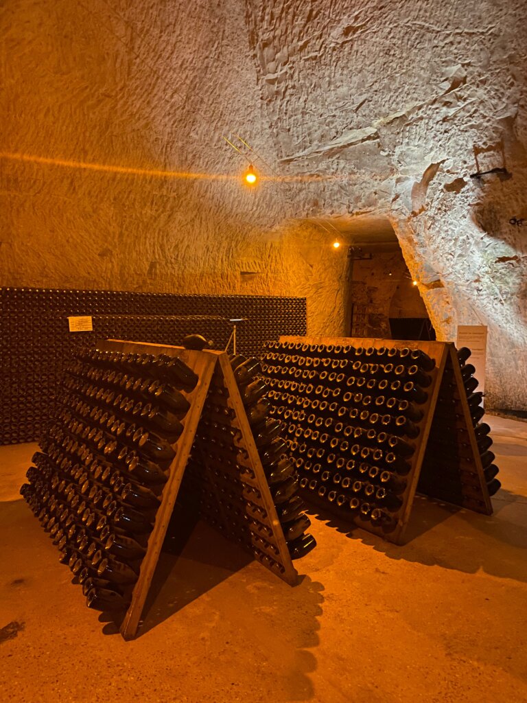 Reims champagne cellar