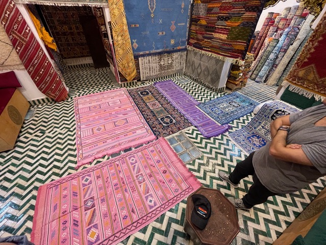 Buying Moroccan Rugs on trip to Morocco