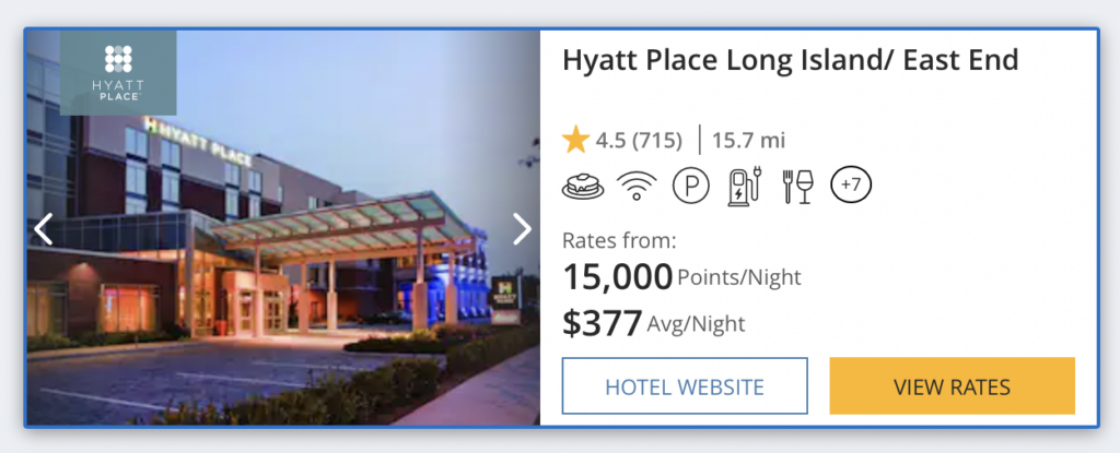 Screenshot of Hyatt Place hotel.