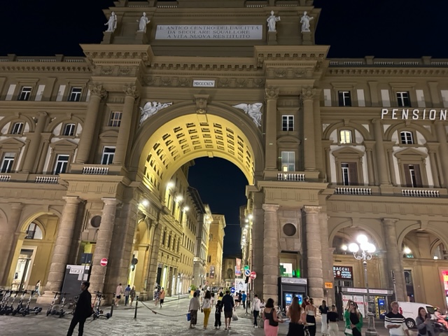 Arched Building at night