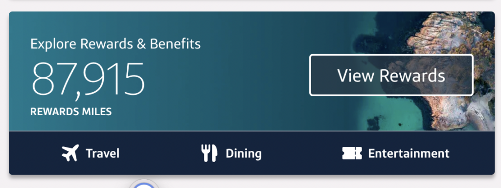 Screenshot of Venture Miles Rewards