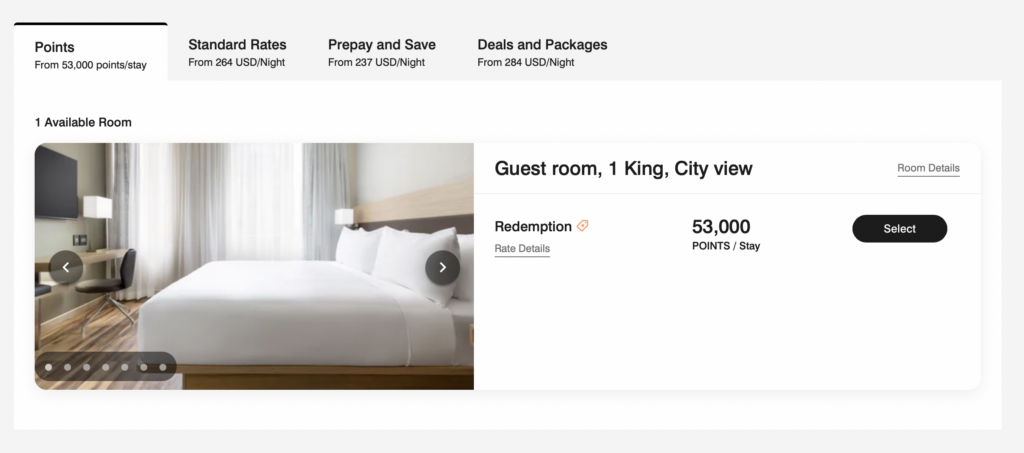 Screenshot of hotel price in Honolulu