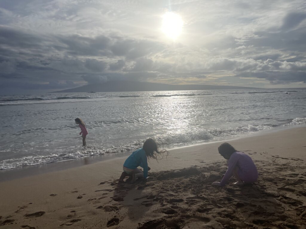 Hyatt Regency Maui beach at sunset on 2.5 Week Trip to Hawaii and Australia