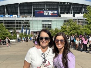 mom and daughter at eras tour Denver