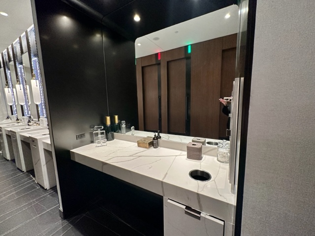 Bathroom in airport lounge.