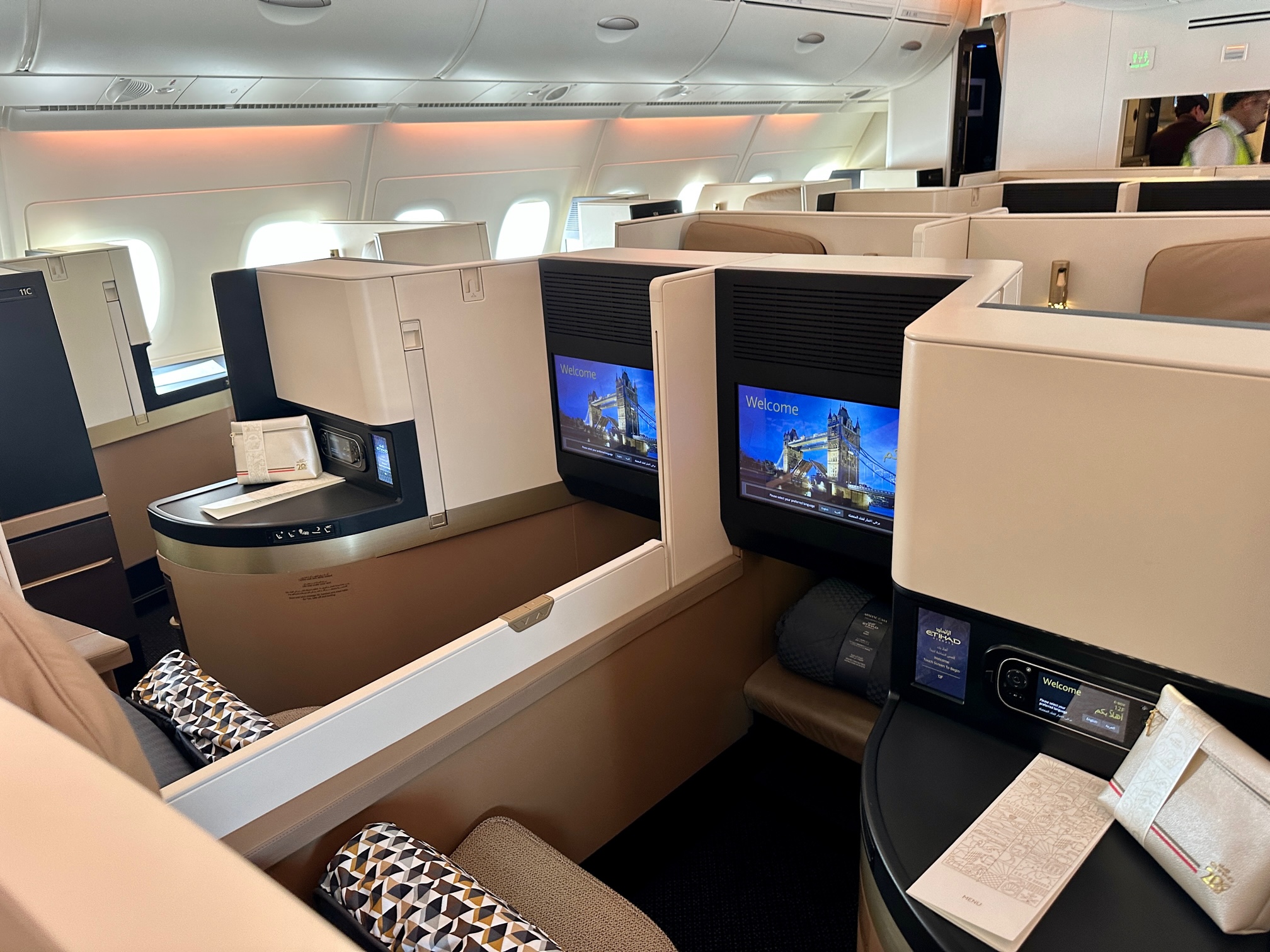 Business class lay flat seats