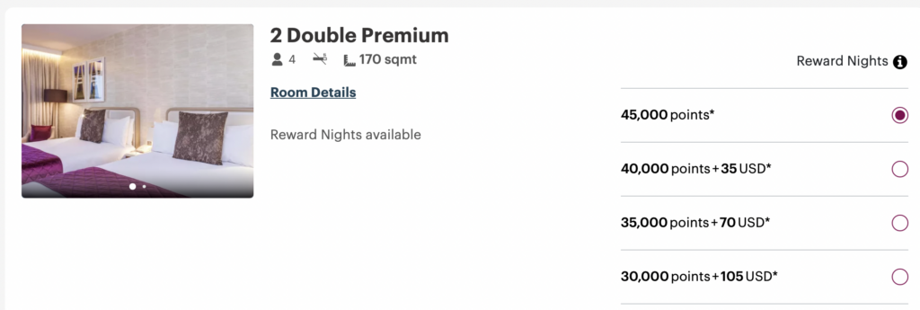 Screenshot Crowne Plaza hotel in London prices