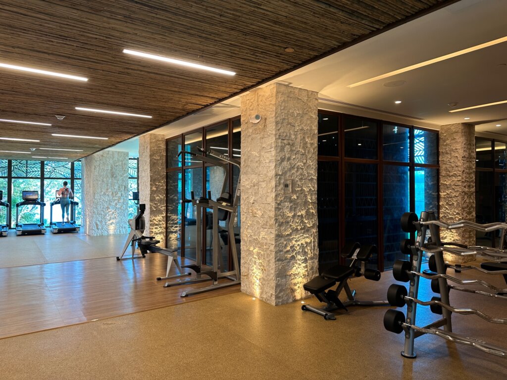 Fitness center in hotel