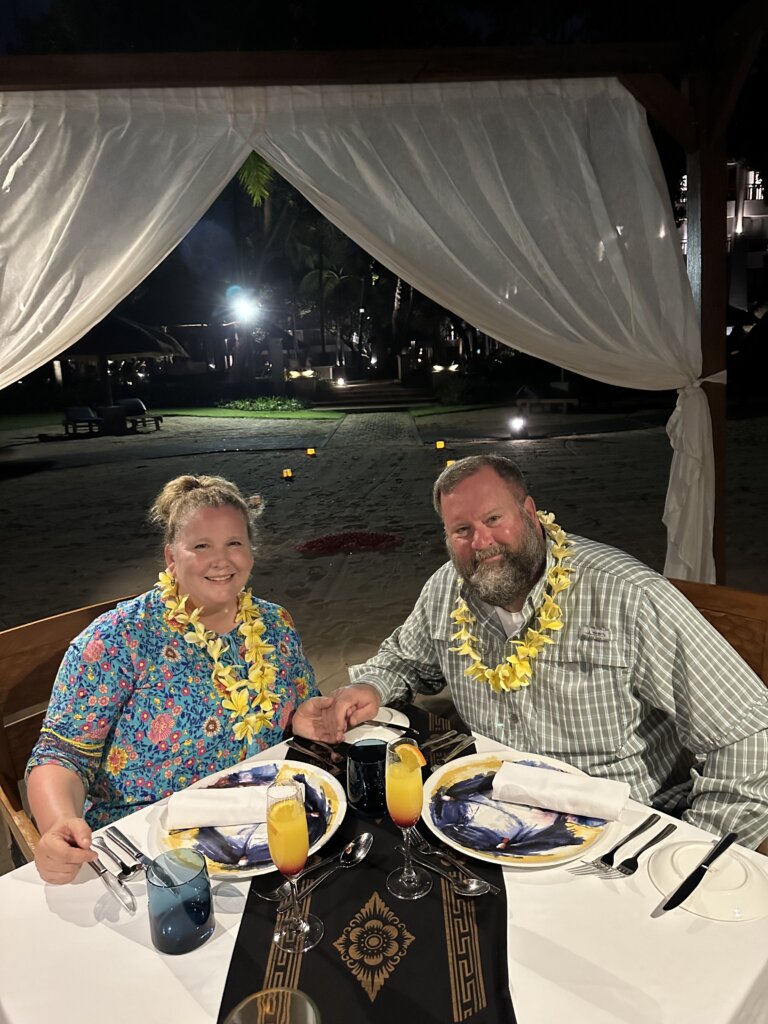 Man and woman at dinner