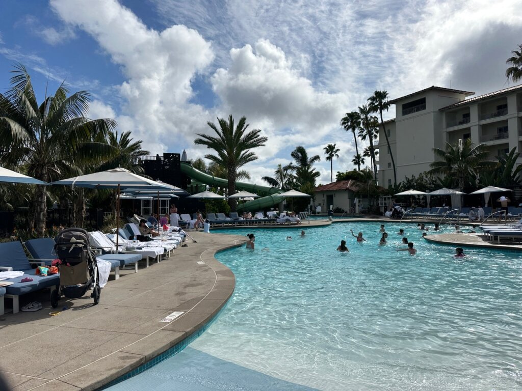 Hotel pool area