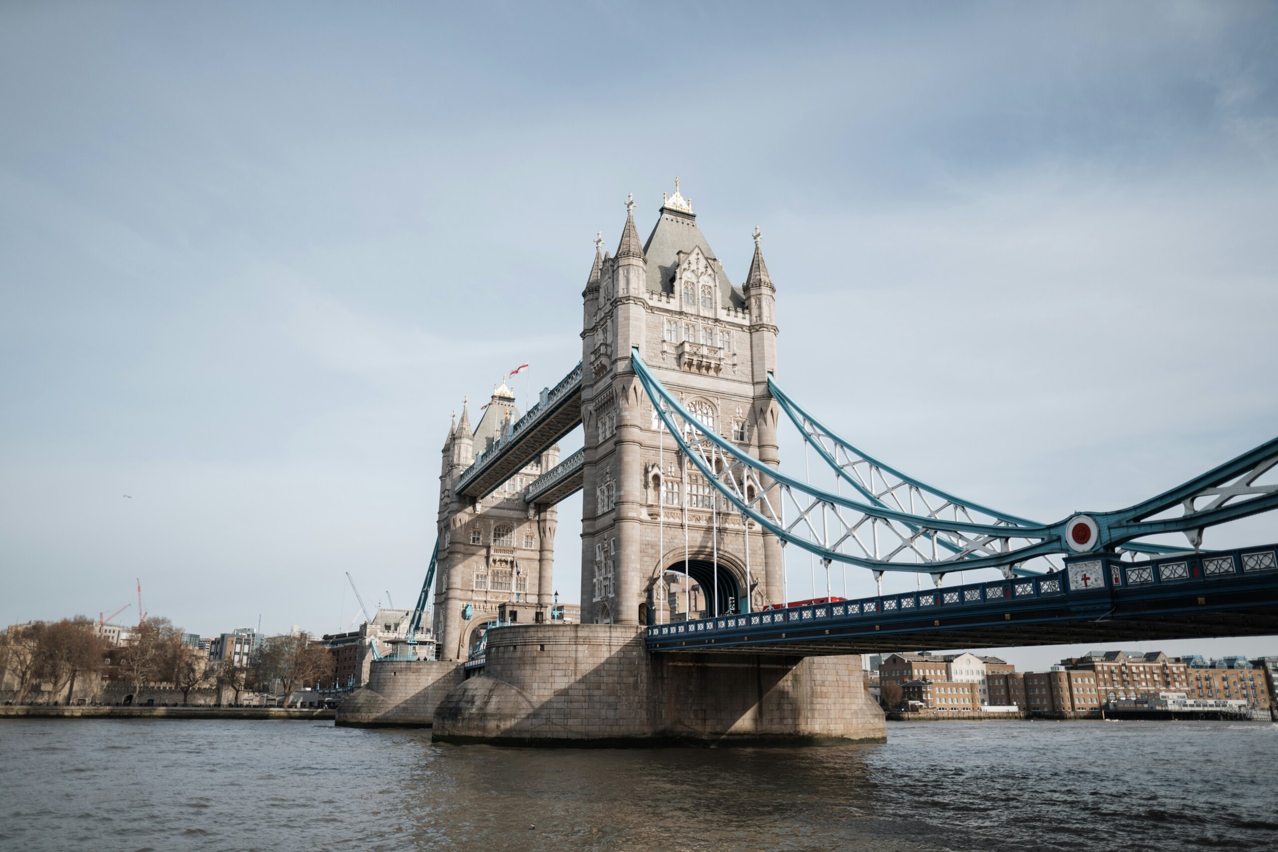 large tower near bridge over water