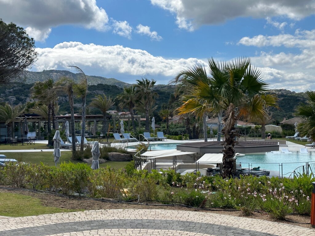 Pool area at resort