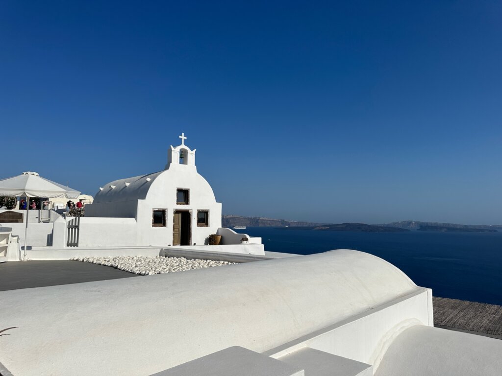 White stucco church