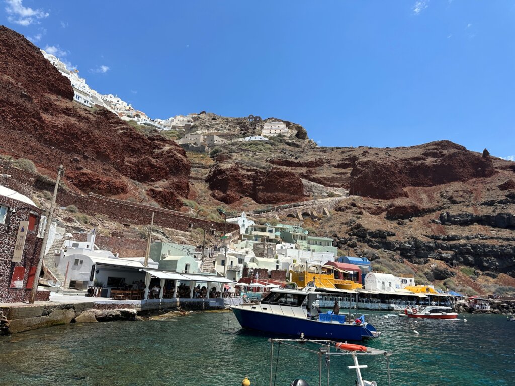 Colorful buildings at water edge