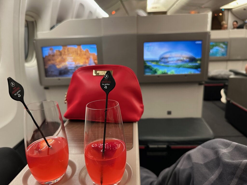 Ferragamo amenity kits and cute drinks